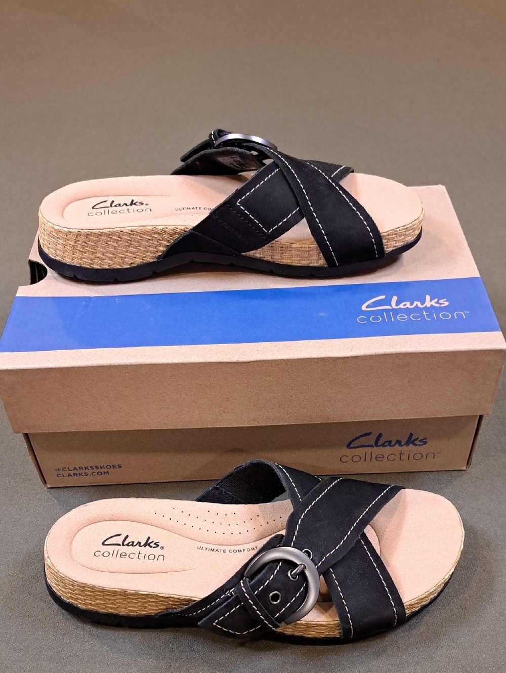 Clarks Reileigh May Sandals - Color: Black - Size: 6